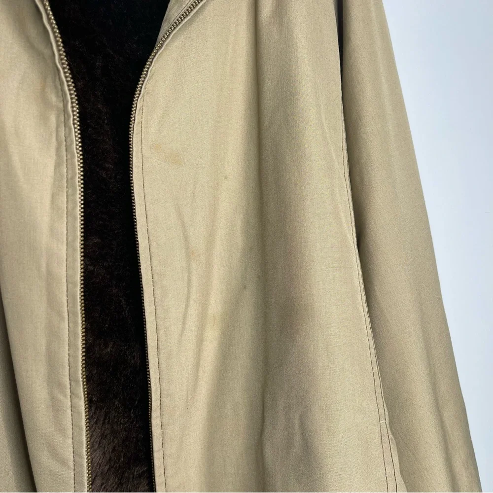 London Fog Vintage 70s Men’s Jacket with Removable Faux Fur Lining (46R)